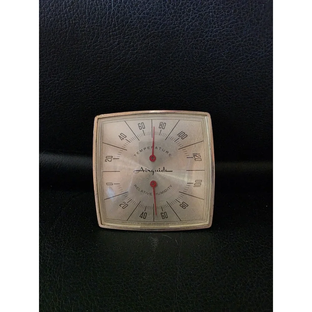 Vintage Airguide Temperature and Relative Humidity Weather Station Desk Counter